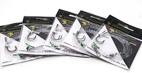 HAWKRIDGE RIG PRO SERIES - 5 Packs of Double Hook Type Commercial Quality FLAPPER Ready Tied Rigs - Ideal for Sea and Shore Fishing (5 pack - 2 Hook - Size 3/0)