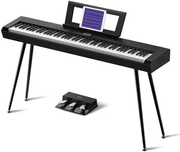 Starfavor Digital Piano 88 Key Weighted Keyboard Piano, SP-20 Piano Keyboard Electric Piano with Keyboard Stand, Piano Pedal 3-Pedal, Matte Black