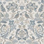 World of Wallpaper Folk Themed Birds Floral Patterned Matte Finish Textured Wallpaper for Living Room and Bedroom - Soft Blue 946103