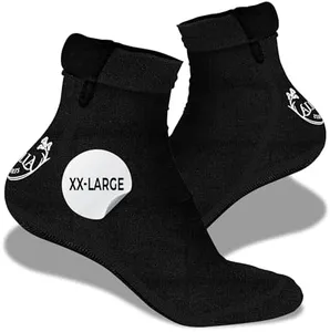 CallaSports Neoprene Beach Socks - Water and Sand Socks for Men and Women (XX-Large, Black)