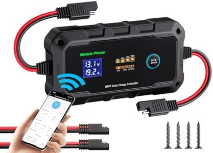 20A 12V/24V MPPT Wireless Solar Charge Controller, Bateria Power Intelligent Solar Panel Regulator 20 Amp BT App Function for 12/24 Volt LiFePO4, Gel, AGM, FLD, SLD, Li Battery (Sunrock 20Pro)