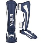 Venum Unisex Elite Shin Guards, White/Navyblue, Medium