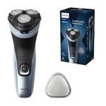 Philips Electric Shaver Series 3000X - Wet & Dry Electric Shaver for Men in Celestial Blue, with SkinProtect Technology, Pop-up Beard Trimmer, Ergonomic Men's Shaver (Model X3053/00)