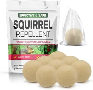 AUDQQM Squirrel Repellent, Chipmunk Repellent Outdoor, Squirrel Deterrent for Potted Plants, Attic Squirrel Repellant, Squirrels Away for Garden, Get Rid of Chipmunks for Tree, Bird Feeders, Car-8P