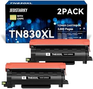 Jeostarky Compatible TN830XL Toner Replacement for Brother TN830XL TN830 XL Toner use with HL-L2460DW HL-L2405W HL-L2400D HL-L2480DW MFC-L2820DW MFC-L2820DW XL DCP-L2640DW MFC-L2900DW (Black,2 Pack)