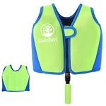 SwimBest Swim Vest - For Baby, Toddler & Kids. Adjustable Buoyancy Swim Jacket, ideal for pools/beaches/holidays & Learning to Swim (Lime/Blue, L (3-6 Years/19-30kgs))