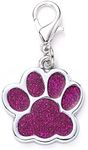 RvPaws Pet ID Tags Beautiful Alloy Feet Design Personalised Dog/Cat Neck Charm DIY Necklace Making Best Gift Ideal for Your Pets - Colour As Per Availability (Pack of 1 Piece)