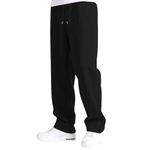 Men's Joggers Sweatpants, Mens Joggers Bottoms Open Hem, Casual Fleece Lined Trousers Men, Mens Elasticated Waist Trousers, Fleece Jogging Bottoms Pants Trousers, Winter Trousers Men