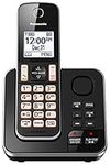 Panasonic DECT 6.0 Expandable Cordless Phone with Answering Machine and Call Block - 1 Cordless Handset - KX-TGD390CB (Black)