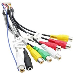 Fiegromech Android Car Stereo Radio RCA Cord Assembly 20 Pin RCA Radio Wiring Harness Adapter