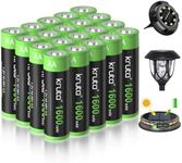 Kruta 20-Pack Rechargeable AA Batte