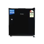 Haier 50 L 2 Star Direct Cool Single Door Mini Bar Refrigerator with Chiller Freezer Box, LED Light for Clear View, Lock & Key and Easy Clean Back (HRD-752KSA, Black Steel, 2026 Model)