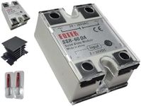 Industrial 60A DC to AC Solid-State Relay with Terminal & Transparent Cover - Input 3-32 VDC & Output 24-380 VAC, Max Rating 60A Peak, 35A Continuous - Reliable Switching Solution for Industrial