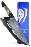 Dalstrong Chef Knife Professional- 9.5”-Scorpion Series - Venom Edition - Japanese Steel Chef Knife - Spiral Sandstorm Blade Pattern - Black Honeycomb Resin Handle - w/Chef KnifeSheath