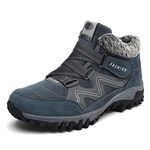 Tasty life Winter Boots to Keep Warm, Winter Snow Boots, Hiking Boots, Hiking Boots, Winter Boots, Non-Slip Outdoor, with Velcro (Men and Women)(40,Dark Gray-Man)