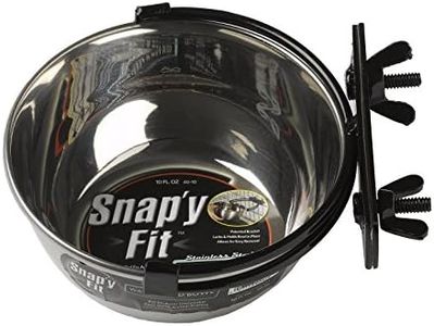 MidWest Homes for Pets Snap'y Fit Stainless Steel Food Bowl/Pet Bowl, 10 oz. for Dogs, Cats, Small Animals