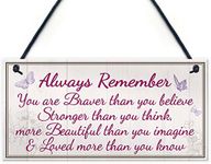 Red Ocean Beautiful Friendship Sign Gift Best Friend Shabby Chic Plaque - You are Stronger