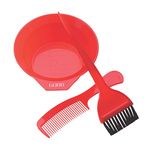 GUBB Hair Colouring Kit - Small Hair Dye Brush With Strong Nylon Bristles, Perfect For Hair Dyeing & Mehandi, Tail Comb & Mixing Bowl, Reusable & Easy to Clean, Complementary Comb For Hair Partition