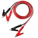 Dual Alligator Clips Electrical Test Leads,Insulation Car Battery Test Lead, for Multimeter Leads, 1000 V/MAX 20A,Jumper Wires Alligator Clips Length 3.3 ft/1m 2 Pcs (Black & Red）…