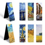 JSRQT 16 Pack Magnetic Bookmark Printing on 2 Side Magnetic Bookmarks for Book Lovers Assorted Bookmarks for Women Teachers Book Mark Magnet Bookmarks Page Markers Bookmarks for Kids Set