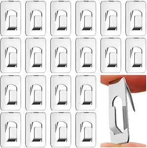 Hotop Fabric Wall Clips Panel Wall Hooks Fabric Pin Clip Cubicle Picture Hangers Stainless Cabinet Draw Hooks for Office Clothes Cubicle Wall Cloth Partitions Supplies (36)