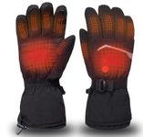 Rechargeable Kids Heated Gloves Small Size for 10-12 Yrs - Waterproof Thermal Electric Hand Warmers with USB Battery, Heating Liners for Winter Skiing Ski & Snowboard - Snowmobile Heat Warmer Gloves