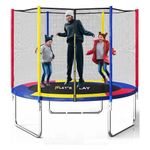LET'S PLAY® 6 FEET Imported Trampoline Jumping Trainer for Kids and Adult, Rebounder Trampoline with Metal Springs, PA Padding and Safety Net for Indoor and Outdoor (Multi-Colour)