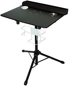 Station de travail de tatouage, support réglable en hauteur, avec trépied mobile réglable pour salon de beauté et studio de tatouage