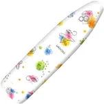 Extra Thick Ironing Board Cover and Pad, 15x54 Ironing Board Cover, Resist Scorching and Staining,Elastic Edges,Art of Life Iron Sew Laundry Watercolor