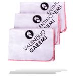 Valentino Garemi 3 Cleaning Cloths - Clean, Polish, Shine or Buff Shoes Boots Musical Instruments Glass Furniture Jewelry Silverware - Genuine Cotton