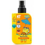 KT Kids Sunscreen SPF25+ Face & Body Spray for Kids 3-12 Years | Pediatrician Approved & 100% Vegan | UV Shield & Frizz Control with Blueberry & Cranberry | Non-Greasy | 100ml