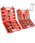 Orion Motor Tech 32pc Brake Tool Kit, 22pc Brake Caliper Compression Tool & 8pc Drum Brake Tool Kit, for Drum Brake Repair and Adjustment, Brake Caliper Wind Back Tool for Brake Pad Replacement Reset