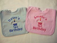 Personalised First Birthday Bib