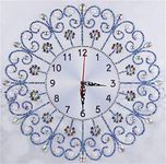 Diamond Painting DIY 5D Special Shape Rhinestones, ABEUTY White Mandela Floral Clock, Partial Drill Crystal Diamond Art Kits