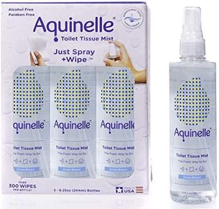 Aquinelle Toilet Tissue Mist, Eco-Friendly & Non-Clogging Alternative to Flushable Wipes Simply Spray On Any Folded Toilet Paper (3-8.25 oz Ocean Breeze)