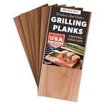 6 Pack Cedar Grilling Planks - Adds Smoky Cedar Flavor to Salmon Chicken Veggies and More.