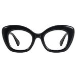 JiSoo Oversized Cat Eye Reading Glasses 2.0 Women Designer Readers, Large Cateye Ladies Reading Glasses 2.0+, Black