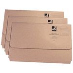 Q-Connect Document Wallet Foolscap Buff (50 Pack) KF26090, Brown