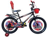 BSA Ambush Cycle with Fat Tyres BMX Frame Design Spoke Covers and Sporty mudguards with Stylish Choice for Adventurous Kids. (Red, 16t)