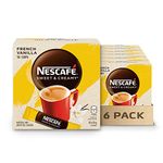 NESCAFÉ Sweet and Creamy French Vanilla Instant Coffee Mix Box, French Vanilla, 6 Count