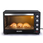 AGARO Marvel 48 Liters Oven Toaster Griller, Motorised Rotisserie and Convection Cake Baking OTG with 3 Heating Mode, (Black)