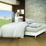 Spread Spain Cotton Oxford 400 Thread Count Geometric Pattern King Size Double Bed Zipper Duvet/Quilt Cover Soft and Comfy Duvet Cover Champagne (90" x 108" inch)