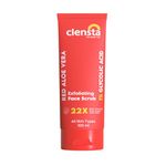 Clensta Red Aloe Vera Exfoliating Face Scrub With 3% Walnut Shell, lactic Acid & Vitamin E For Deep Exfoliation And Detan | Dead Skin Remover, Blackheads, Whiteheads, Tan Removal | Sulfate & Paraben Free | For Men & Women | All Skin Types - 100g | NEW LAUNCH