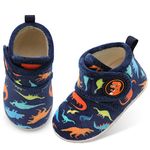 JOINFREE Little Boys Girls House Slippers Indoor Boots Toddler Home Shoes Lightweight Cozy Socks Dinosaur 8.5-9 Toddler