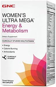 GNC Womens Ultra Mega Energy and Metabolism Multivitamin for Women, 180 Count, for Increased Energy, Metablism, and Calorie Burning