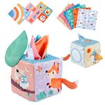 ​Twefex Baby Tissue Box Toy - Baby Toys 6-12 Months, Magic Tissue Box Sensory Toys for Babies & Toddlers, Montessori Toys for Babies 6 to 12 Months, Preschool Learning Toys for Infant Boys Girls