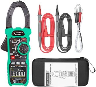 ANKONG Digital Clamp Meter Multimeter 4000 Counts Auto-ranging Amp Voltage Tester Measuring AC/DC Voltage & Current, Resistance, Capacitance, Frequency, Continuity, Live Wire Test (Plastic-208D)