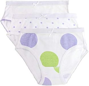 Feathers Girls Polkadot Tagless Briefs Underwear Super Soft Panties 3-Pack (Size 16)