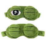 LHKJ Creative Cartoon 3D Frog Eye Mask Fluff Eyeshade Funny Gift Anime