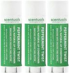 Lip Balm Set of 3 Peppermint, Made with Shea Butter, Cocoa Butter, Castor, Avocado & Jojoba oil, Beeswax, Moisturizing Lip Care, Cruelty Free Hydration, 100% Natural Care (3 Pack)